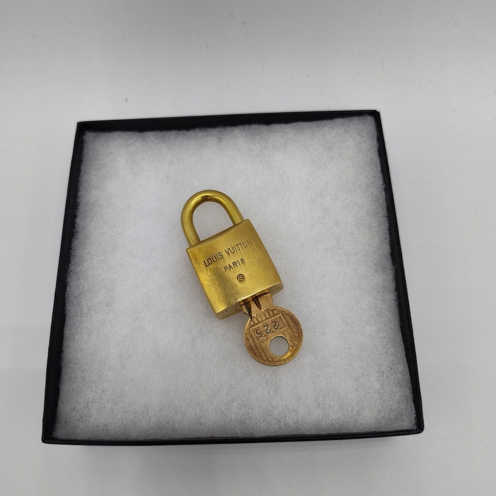 Vintage Louis Vuitton Brass Padlock #225 With Key Paris Made Authentic Luxe